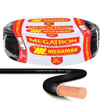 Rolo 100 Metros Cabo de Energia Flexível 2,50mm, 750V, Megatron - Preto