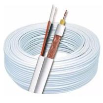 Rolo 100M Cabo Coaxial 4Mm 80% Malha Bipolar Para Cftv