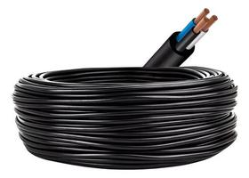 Rolo 5 Metros Cabo PP 3X4,00mm 1Kva Preto