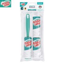 Rolo Adesivo + 2 Refis Tira Pelos 30 folhas cada Flash Limp