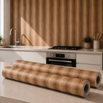 Rolo Adesivo Parede Móveis Amadeirado 5mx45cm 4,5m² Kit 2pçs Rolo Adesivo Parede Móveis Amadeirado 5mx45cm 4,5m² Kit 2pçs