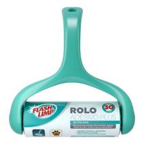 Rolo Adesivo Plus Removedor de cabelo Tira Pelo de Animais Com 30 Folhas Flashlimp
