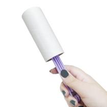 Rolo adesivo removedor de pelo poeira cabelos em roupas sofá kit com 3 refil de troca fácil