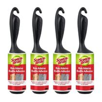 Rolo Adesivo Tira Pelos (04 Peças) Scotch-Brite 3M 21 Folhas Rolo Adesivo Tira Pelos (04 Peças) Scotch-Brite 3M 21 Folhas
