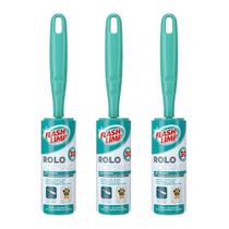 Rolo Adesivo Tira Pelos 30 folhas (3u) Flash Limp CST0108