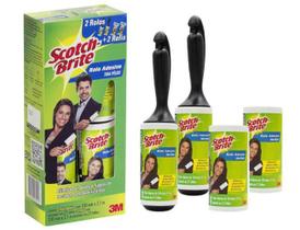 Rolo Adesivo Tira Pelos Scotch Brite Kit 2 Rolos 2 Refis