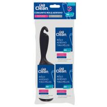 Rolo Adesivo Tira Pelos Útil Clean + 2 Refis Kit 90 Folhas