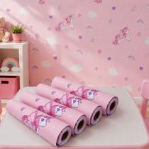 Rolo Adesivo Unicórnio Parede Quarto 5mx45cm 9,0m² Kit 4pçs Rolo Adesivo Unicórnio Parede Quarto 5mx45cm 9,0m² Kit 4pçs