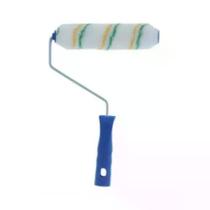 Rolo Anti Respingo 9cm em Lã Branco com Listras - Tigre