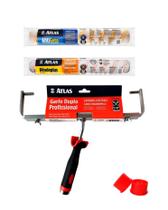 Rolo Big P/ Pintura 46cm + Garfo Duplo Profissional Atlas