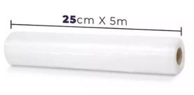 Rolo Bobina 25cm Saco Embalagem Seladora A Vácuo Ranhuras