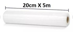 Rolo Bobina 5 metros Embalagem Saco Seladora A Vácuo Ranhuras 20cm de largura