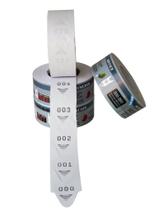 Rolo / Bobina De Senha Atendimento Numerada 3 Dígitos Com 2000 Senhas Preta