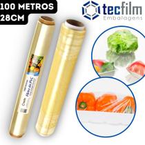 Rolo Bobina Plástico Filme Transparente PVC TecFilm - 28cm x 100m - Unidade - Tec Film