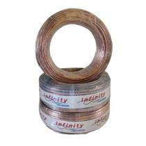 Rolo Cabo Fio Bicolor 2x10 4,0mm 300v Cristal 100m Para Som