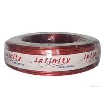 Rolo Cabo Fio Bicolor 2x16 1,00mm 300V PT/VM 100m Para Som Infinity