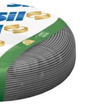 Rolo Cabo Fio Elétrico Flexível 1,5mm 100m 750V Cinza Sil