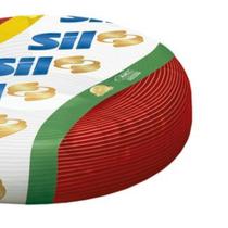 Rolo Cabo Fio Elétrico Flexível 2,5mm 50m 750V Vermelho Sil