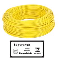 Rolo cabo flexível 2,5mm fio elétrico 50 metros amarelo inmetro - SIL