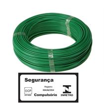 Rolo cabo flexível 2,5mm fio elétrico 50 metros verde inmetro