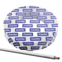 Rolo cabo flexivel 6mm branco 100mt 750v corfio