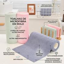 Rolo com 20 pano de toalha de microfibra 25x25cm reutilizável multiuso Rolo com 20 pano de toalha de microfibra 25x25cm reutilizável multiuso