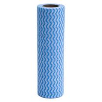 Rolo com 50 Panos Multiuso Simplo Azul e Branco 21x29cm - Oikos