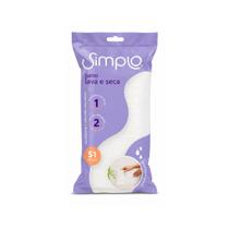 Rolo com panos lava e seca 25 pecas - simplo branco Rolo com panos lava e seca 25 pecas - simplo branco