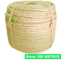 Rolo Corda De Sisal 8mm 100 mts Rasada Arranhador Para Gatos E Artesanato Em Geral