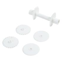 Rolo Cortador De Laços e Fitas para bordas Decorativas de Massas e Pasta Americana 9,5x4x4 14Un