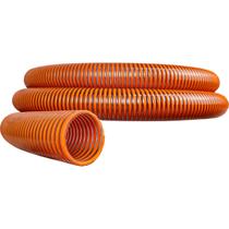Rolo de 10 Metros Mangueira PVC Espiral Sucção Descarga Pesada Laranja 3 Polegadas 80 PSI Londribor