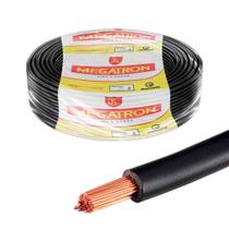 Rolo de 100 Metros, Cabo Flexível Fio Elétrico Megatron 10MM 750V - Preto