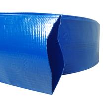 Rolo de 100 Metros de Mangueira Flat Azul Achatada 2.1/2 Polegadas Irrigação Borrachas Londrina