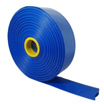 Rolo de 2 Metros de Mangueira Flat Azul Achatada 2.1/2 Polegadas Irrigação Borrachas Londrina