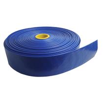 Rolo de 20 Metros Mangueira Flat Azul Achatada 3 Polegadas Irrigação Borrachas Londrina