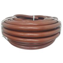 Rolo de 25 Metros de Mangueira Para Sucção Marrom Petróleo 1.1/2 Polegadas Borrachas Londrina