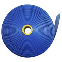 Rolo de 4 Metros de Mangueira Flat Azul Achatada 3 Polegadas Irrigação Borrachas Londrina