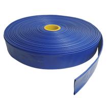 Rolo de 4 Metros de Mangueira Flat Chata Azul 2 Polegadas Drenagem Esgoto Irrigação Borrachas Londrina