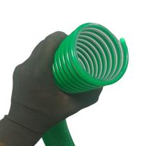 Rolo de 50 Metros de Mangueira de Sucção Verde Leve Transparente 2.1/2 Polegadas Borrachas Londrina