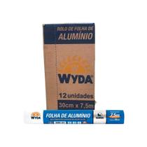 Rolo de aluminio 30x7,5m caixa com 12 und - wida