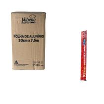 Rolo de aluminio 30x7,5m cx com 25 unidades - vabene