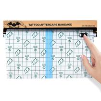 Rolo de bandagem para cuidados posteriores para tatuagem YOKACOS 8 polegadas x 2 m transparente