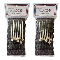 Rolo de cabelo ALAZCO Vintage Style Medium com escova e alfinetes, 14 unidades