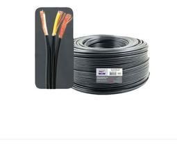 Rolo De Cabo De Áudio E Vídeo 3 Vias 3x0,20mm Preto 100m Mxt