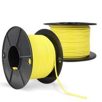 Rolo de Cabo Mono Para Guitarra e Violão com 100 Metros Amarelo Rolo de Cabo Mono Para Guitarra e Violão com 100 Metros Amarelo