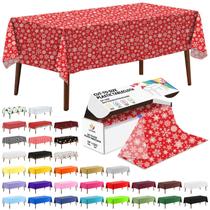 Rolo de cobertura de mesa de plástico CXPSINC 137 cm x 30 m Vermelho Natal Rolo de cobertura de mesa de plástico CXPSINC 137 cm x 30 m Vermelho Natal