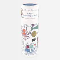 Rolo de colorir infantil Meri Meri, tema pirata com 5 lápis de cor Rolo de colorir infantil Meri Meri, tema pirata com 5 lápis de cor