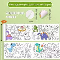 Rolo De Colorir Para Crianças Brincar 2 Metros Dinossauros Rolo De Colorir Para Crianças Brincar 2 Metros Dinossauros