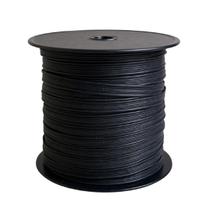Rolo de Elastico chato preto N16- 0.9mm largura 50 metros