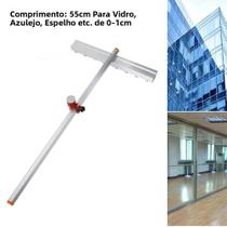 Rolo De Empurrar De Vidro Em Liga De Alumínio Tipo T De 50cm Com Roda De Carboneto Auto-Lubrificante